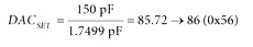 Calculating required CapDAC setting equation 2